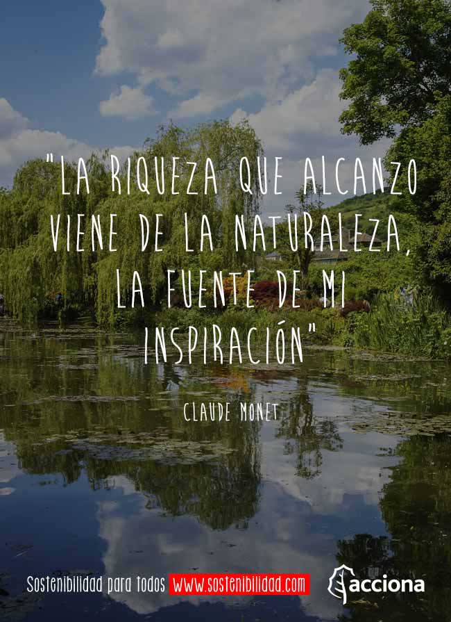 Monet y su fuente de inspiración