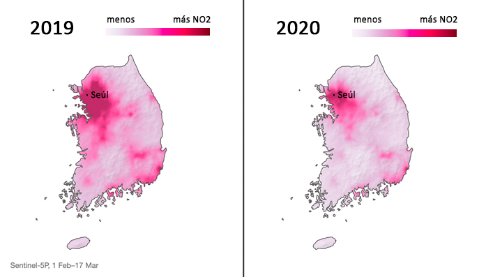 coronavirus contaminación emisiones corea del sur